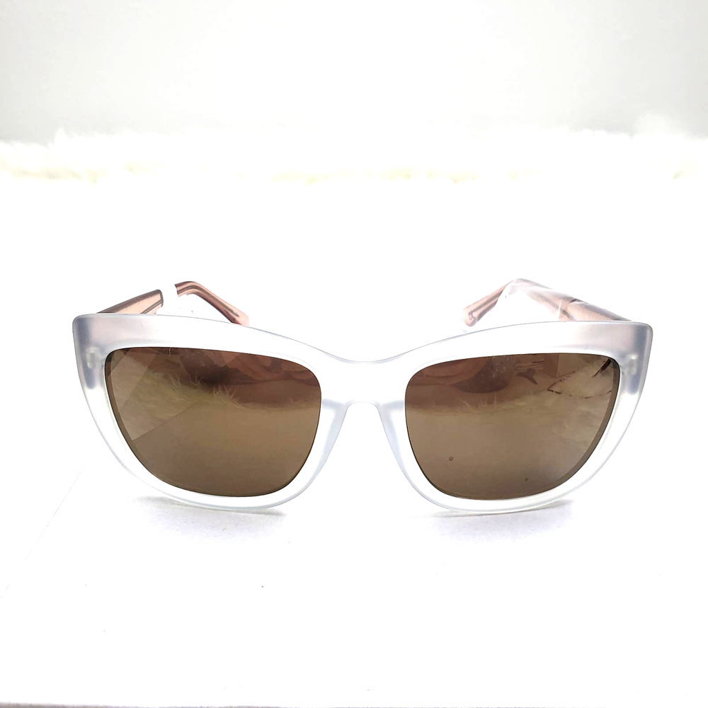 Joe's Jeans Square Cateye Matte Clear Plastic